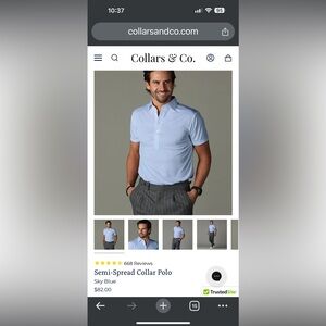 NWT Collars & Co. Men’s Polo Blue Size M